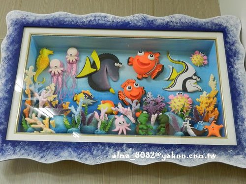 黏土作品,捏塑工藝,彈珠彩畫,藝術,勞作,童畫森林藝術坊