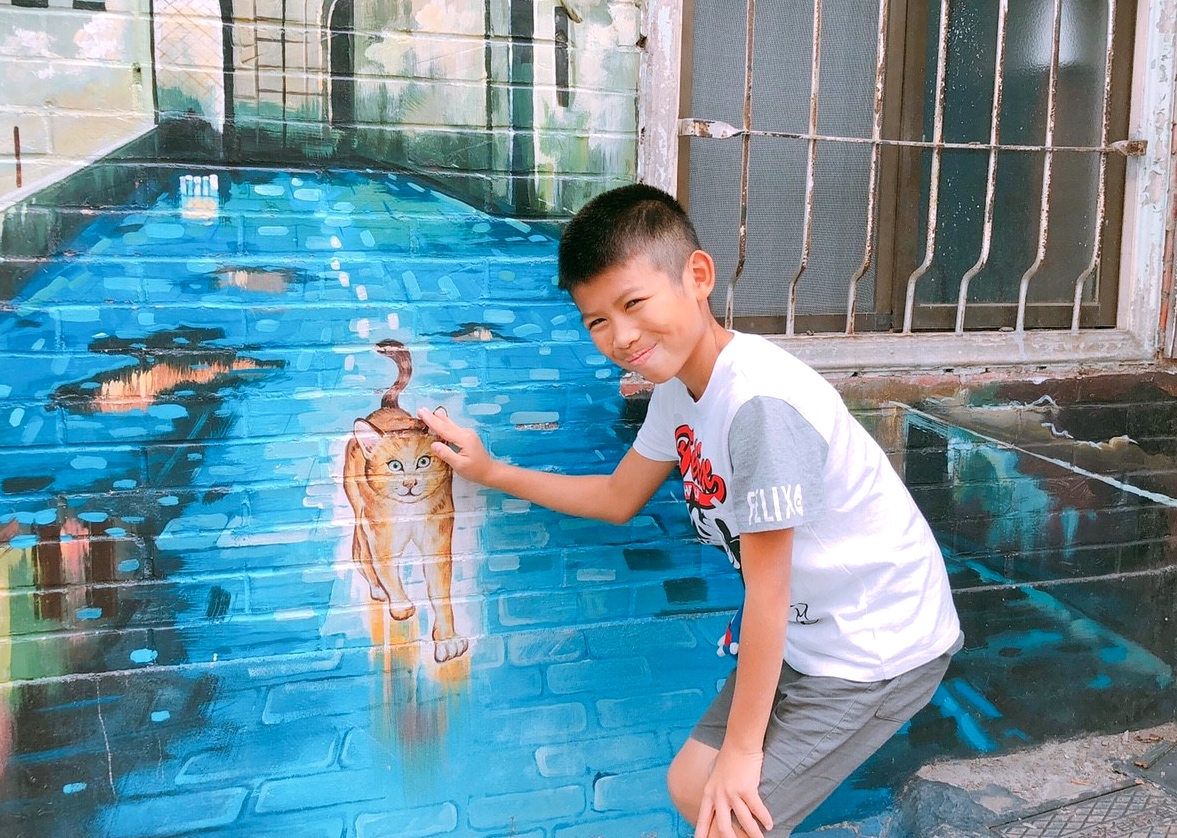 【雲林 貓咪小學堂】超夯IG打卡小學堂。3D情境互動彩繪牆 