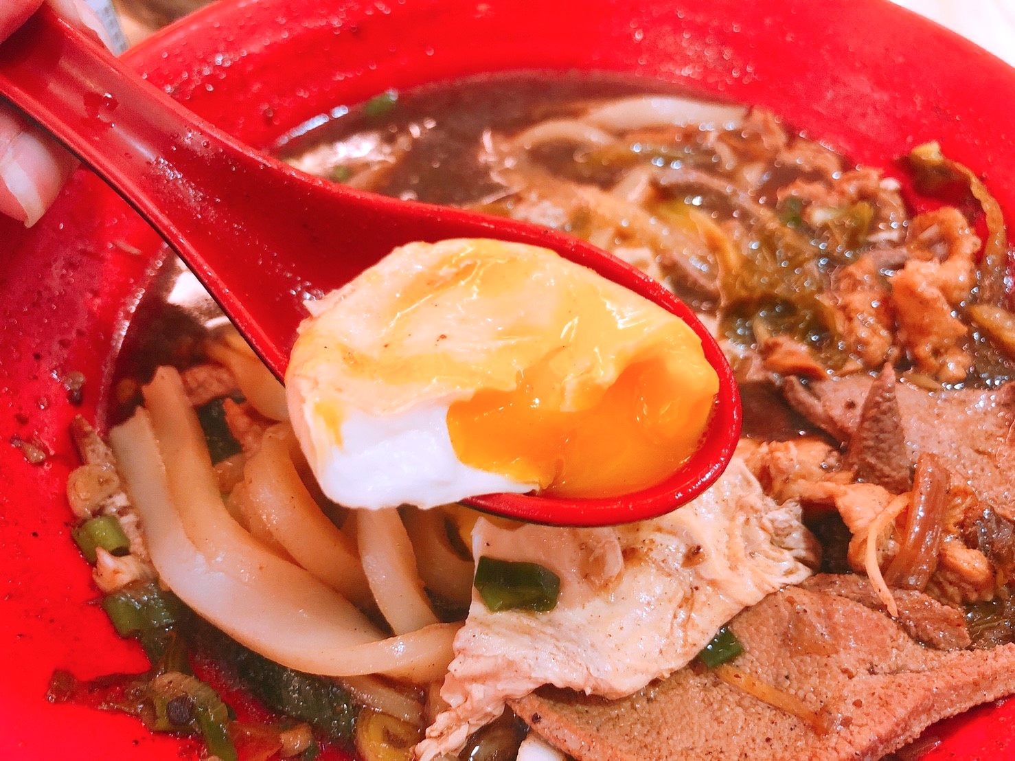 【桃園 忠貞誠】傳統市場-文青風米干專賣店。特色醬色湯頭、配料好吃