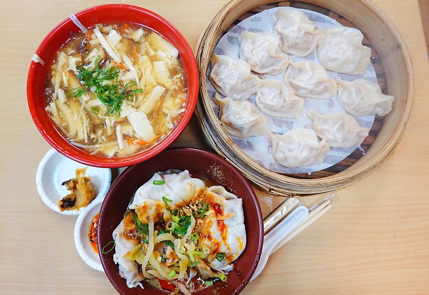 台北美食,福大山東蒸餃大王,紅油抄手,蒸餃