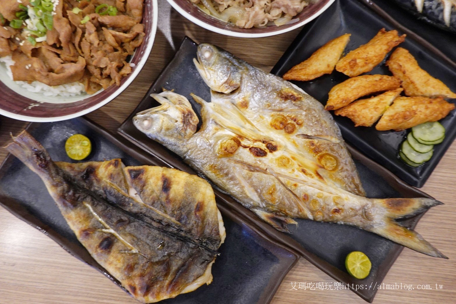 千夜一夜干 丼飯,午仔魚,吃到飽,日式丼飯,桃園美食,燒肉飯,花魚一夜干,蘆竹美食,豬排丼飯
