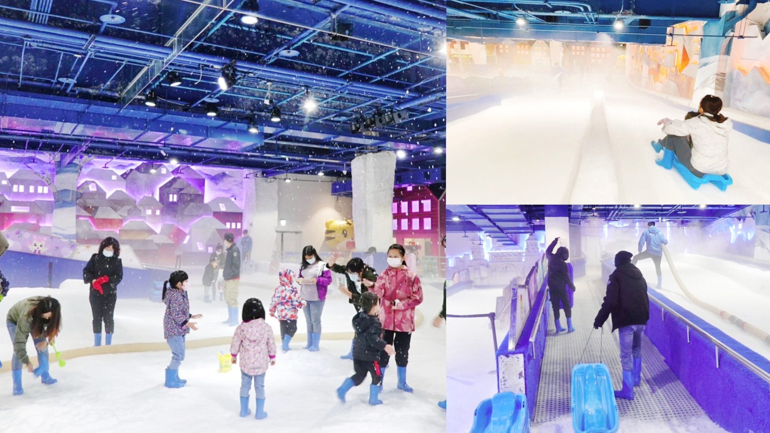20度恆溫雪場,SNOWTOWN 雪樂地,台中三井,台中好玩,巧虎好朋友雪之旅,滑雪 @艾瑪  吃喝玩樂札記