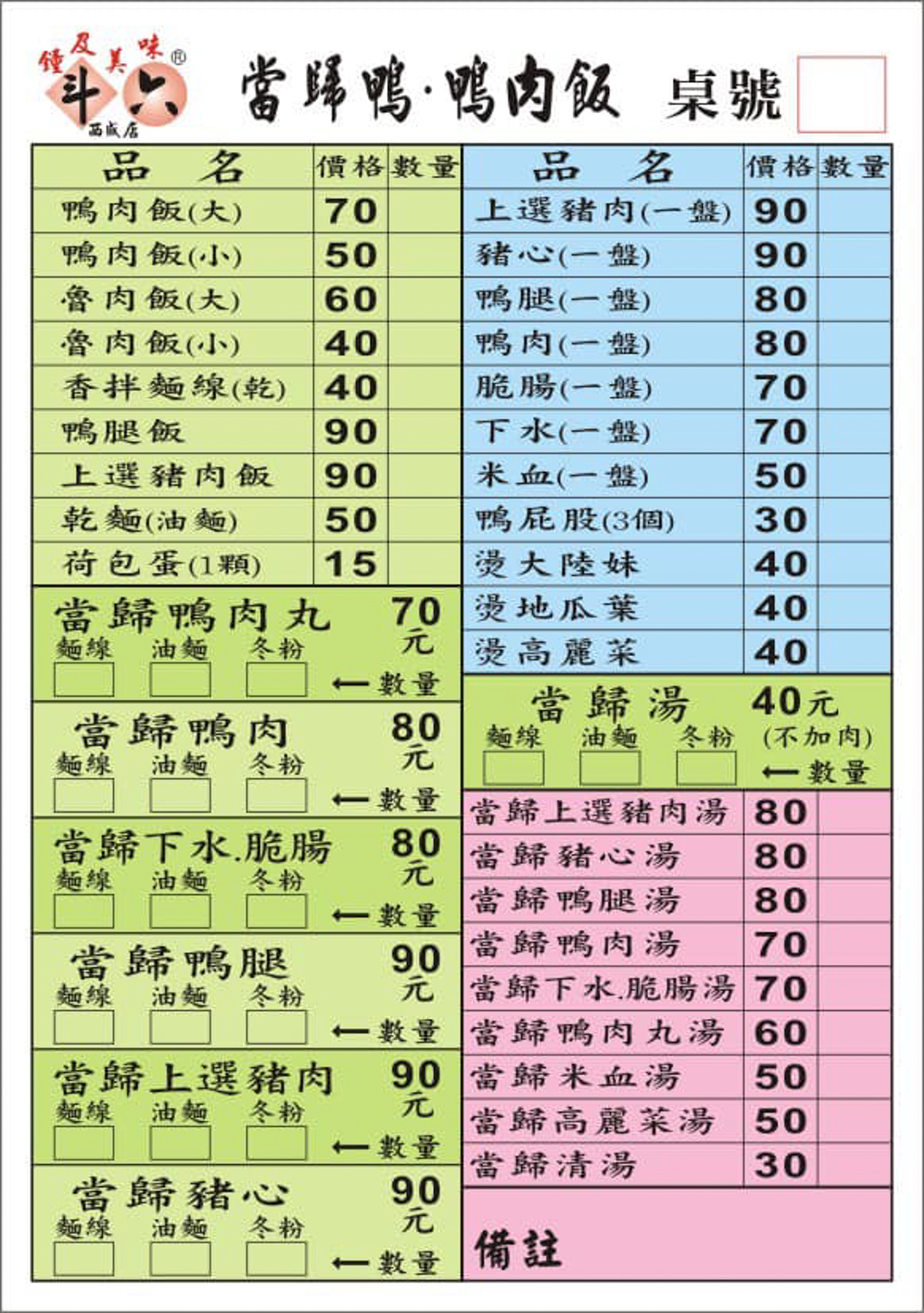 斗六當歸鴨