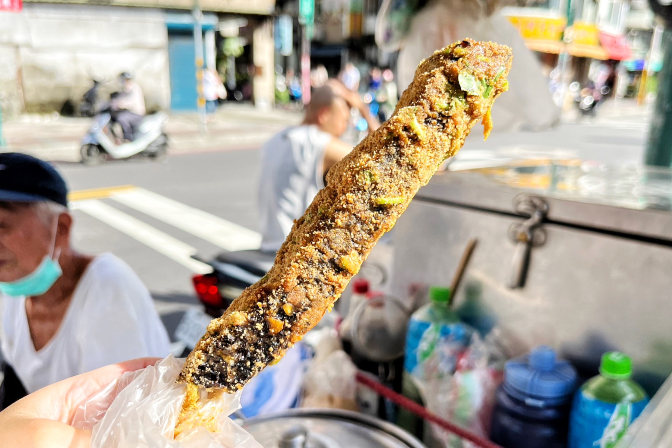 新莊阿伯豬血糕,新莊美食,台灣小吃,米血糕,豬血糕,粉圓冰,綠豆冰,三輪車美食
