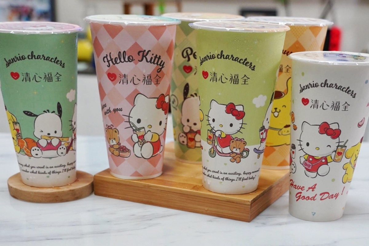 清心福全,珍珠奶茶手搖飲,桃園好喝,手搖飲,三麗鷗聯名,清心福全三麗鷗,珍珠琥珀黑糖鮮奶,相思紅豆奶茶,茶凍奶綠,隱藏版,名恰好瓶2.0,環保杯,美食