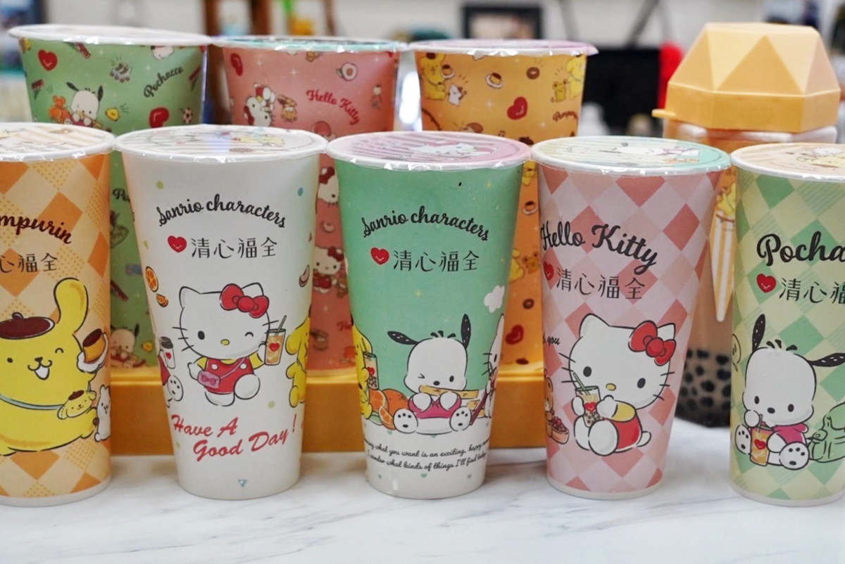 清心福全,珍珠奶茶手搖飲,桃園好喝,手搖飲,三麗鷗聯名,清心福全三麗鷗,珍珠琥珀黑糖鮮奶,相思紅豆奶茶,茶凍奶綠,隱藏版,名恰好瓶2.0,環保杯,美食
