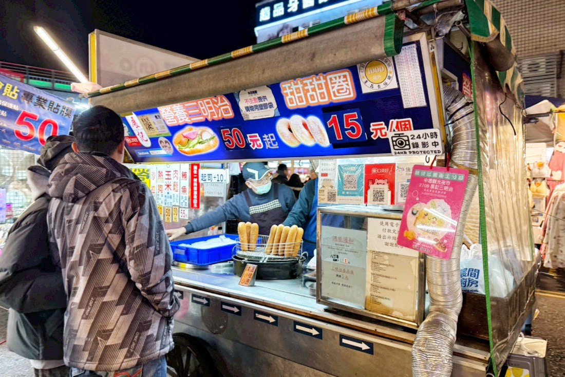 中壢夜市,桃園美食,夜市美食,夜市小吃,李來脆皮玉米,日寶蔥油餅,日寶餡餅,曹阿伯龍鬚糖,龍鬚糖,溫豆花粉圓QQ,祥伯東山鴨頭,石頭燒餅,山的那一邊