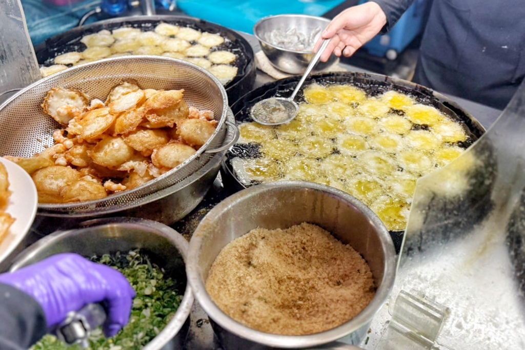 桃園夜市,桃園美食,煎蝦餅,越南美食,頭頓煎蝦餅