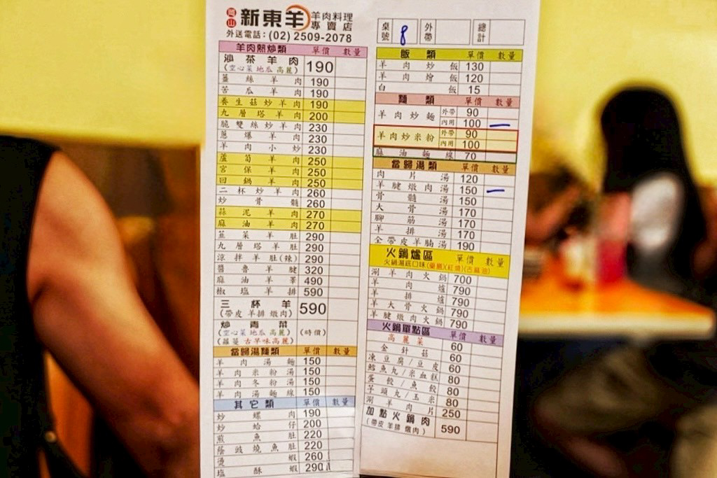 新東羊羊肉料理專賣店,新東羊,羊肉料理專賣店,羊肉炒麵,炒麵,羊肉湯,台北美食,巨無霸炒麵,炒羊肉,羊腱肉湯,羊排湯,
