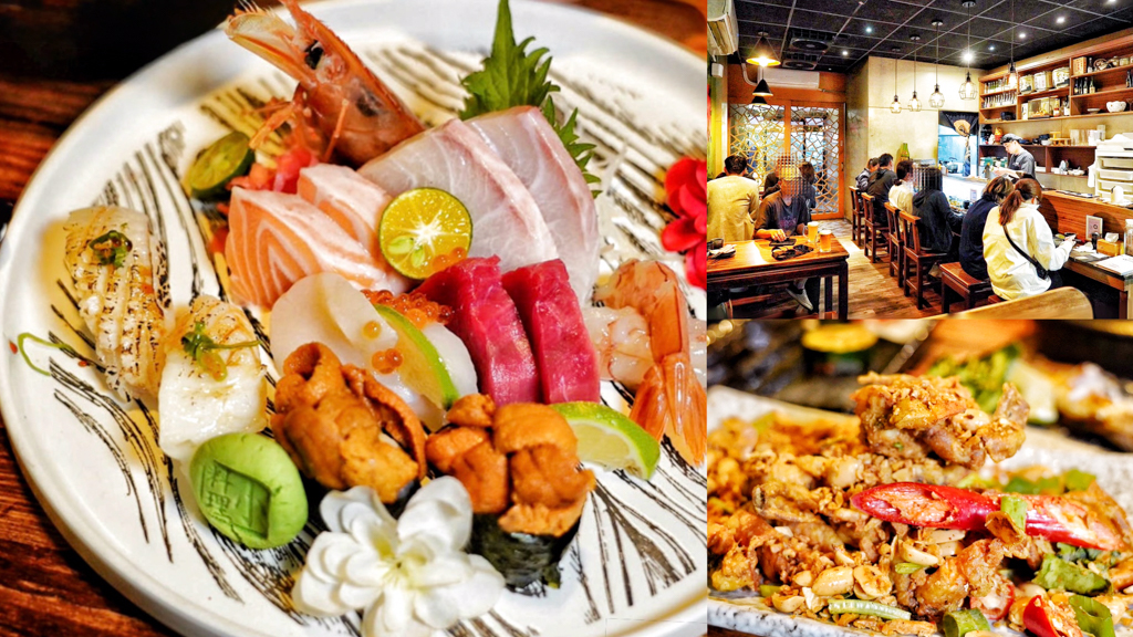 串燒店,土雞松板豬,宮保皮蛋臭豆腐,小料理極上盛合,小料理食事処,居酒屋,山葵雞肉串,招牌酒蒸大蛤蠣,日本小吃,日本美食,桃園小吃,桃園美食,椒鹽軟殼蟹,椒鹽雞肉串,烤午魚,牛五花握壽司,特價日本沖繩Orion,私房味噌小海鍋,美食,韓式起司泡菜松阪豬,馬告烤櫛瓜,魚子醬雞肉串 @艾瑪  吃喝玩樂札記