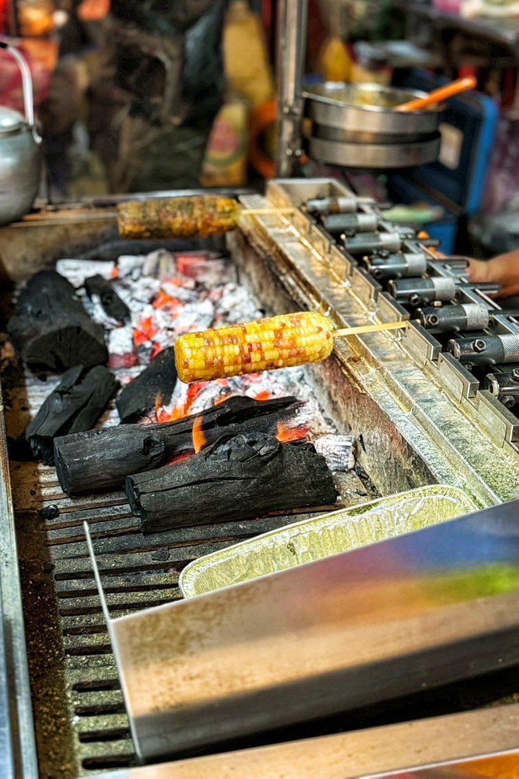 麥飯石燜烤玉米