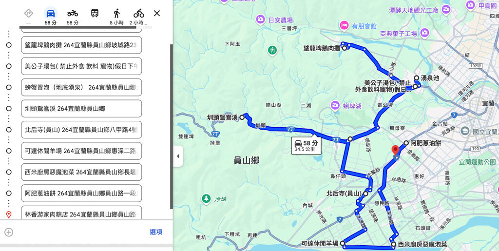 宜蘭景點,員山景點,宜蘭一日遊,宜蘭親子行程,員山私房景點,螃蟹冒泡,圳頭鴛鴦溪,員山湧泉池,可達休閒羊場,阿肥蔥油餅,美公子湯包,望龍埤鵝肉攤,西米廚房惡魔泡菜,林香游家肉粽店,木渠多肉農場,望龍埤,北后寺,聽水咖啡,勝洋水草,宜蘭免費景點,宜蘭美食推薦,在地人推薦